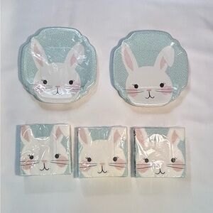 Lady Jayne Limited Blue Bunny Party Plate and Napkin Bundle New in Package